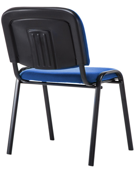 Chaise moderne en Tissu Bleu Métal Noir Cyliera - 4