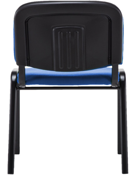 Chaise moderne en Tissu Bleu Métal Noir Cyliera - 5