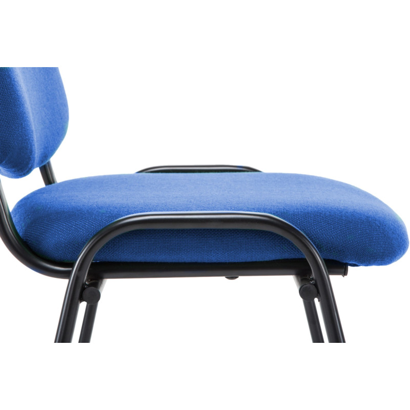 Chaise moderne en Tissu Bleu Métal Noir Cyliera - 6