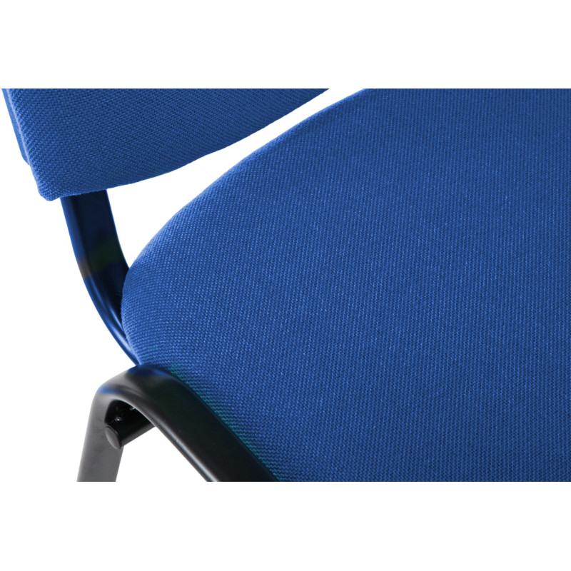 Chaise moderne en Tissu Bleu Métal Noir Cyliera - 7