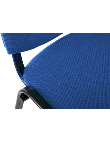 Chaise moderne en Tissu Bleu Métal Noir Cyliera - 7