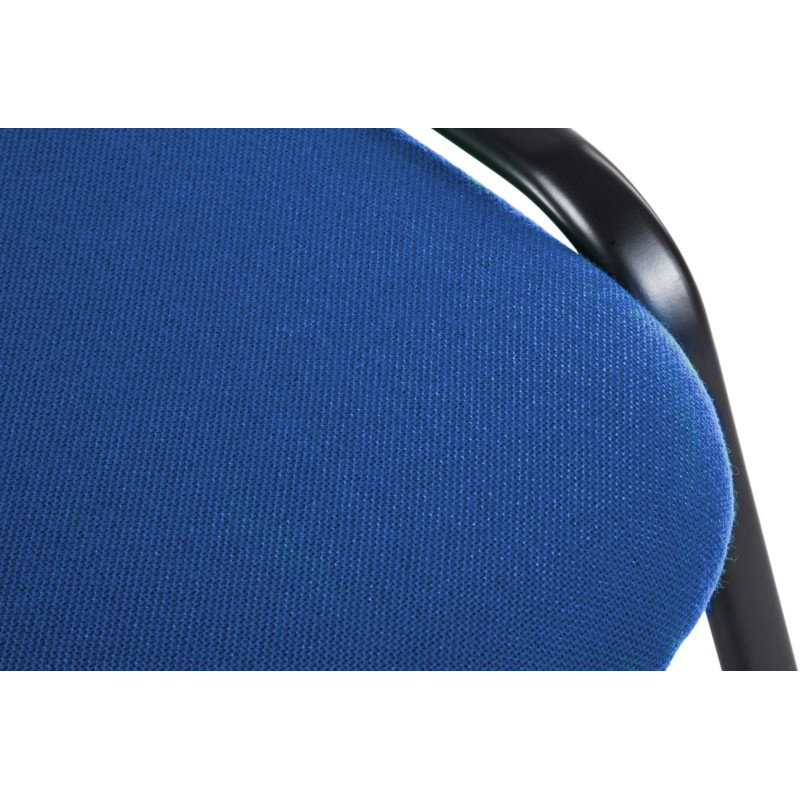 Chaise moderne en Tissu Bleu Métal Noir Cyliera - 8