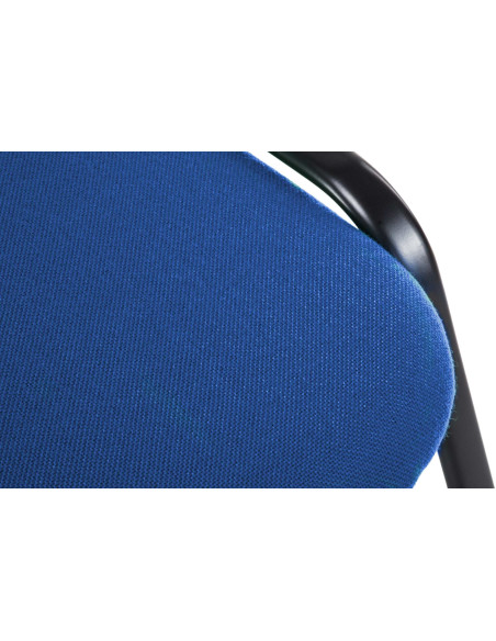 Chaise moderne en Tissu Bleu Métal Noir Cyliera - 8