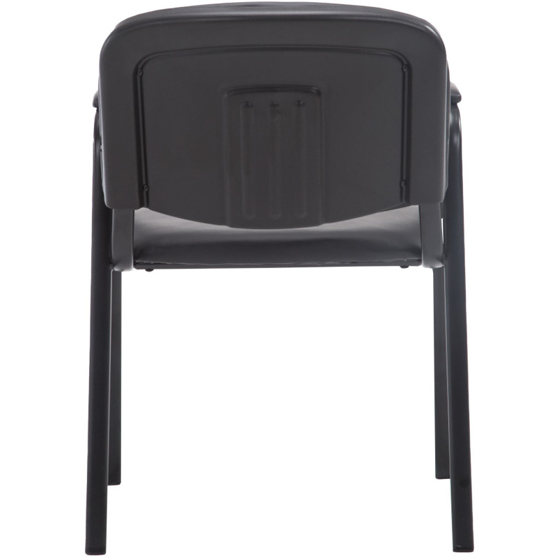 Chaise moderne avec accoudoirs en Polyuréthane Noir Métal Noir Mariala - 3