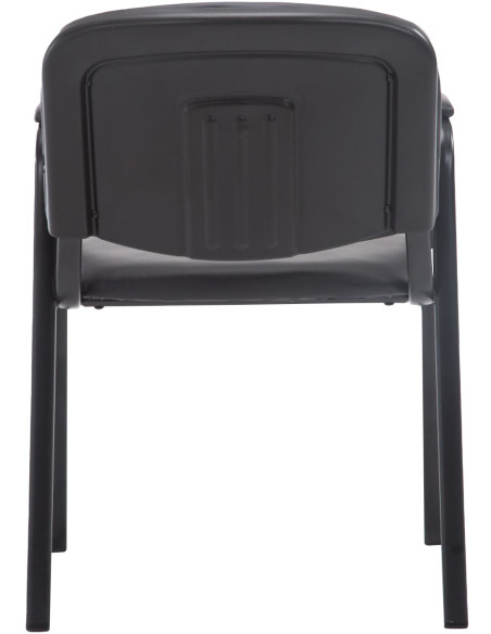 Chaise moderne avec accoudoirs en Polyuréthane Noir Métal Noir Mariala - 3