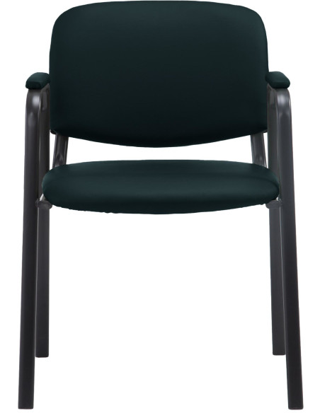 Chaise moderne avec accoudoirs en Polyuréthane Noir Métal Noir Mariala - 5