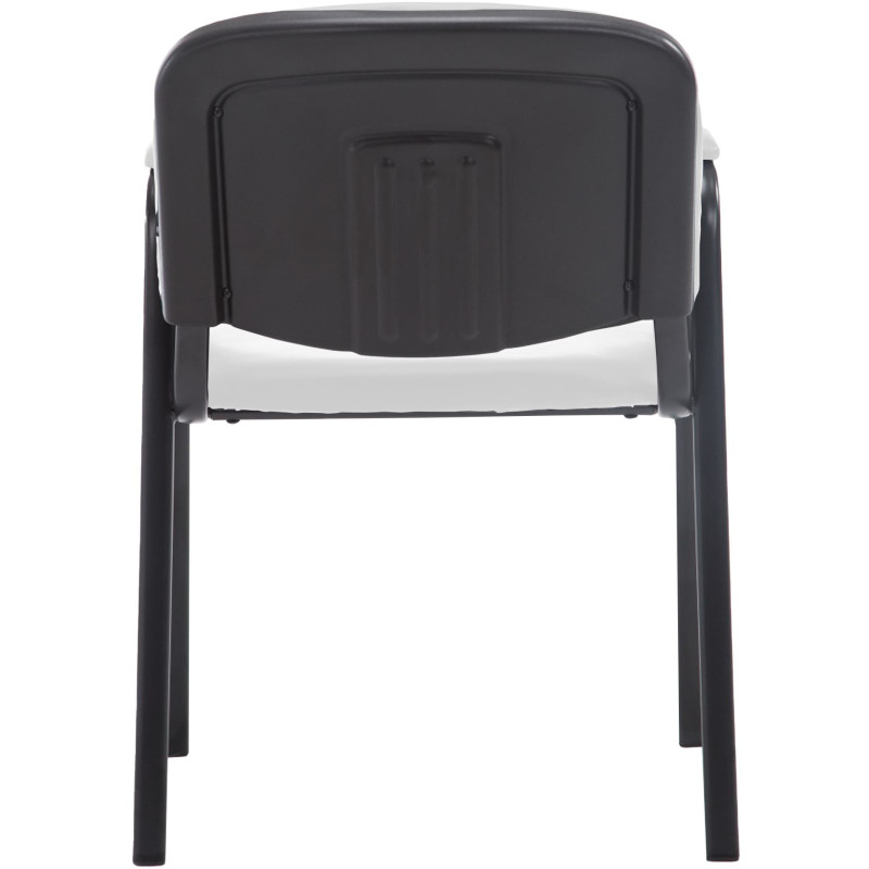 Chaise moderne avec accoudoirs en Polyuréthane Blanc Métal Noir Mariala - 3