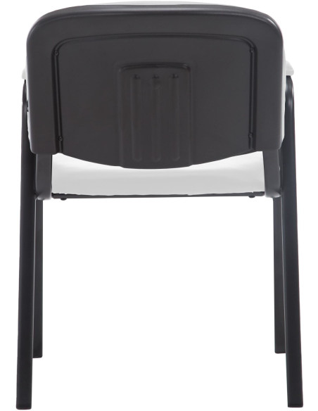 Chaise moderne avec accoudoirs en Polyuréthane Blanc Métal Noir Mariala - 3