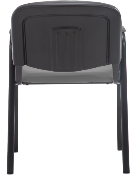 Chaise moderne avec accoudoirs en Polyuréthane Gris Métal Noir Mariala - 3