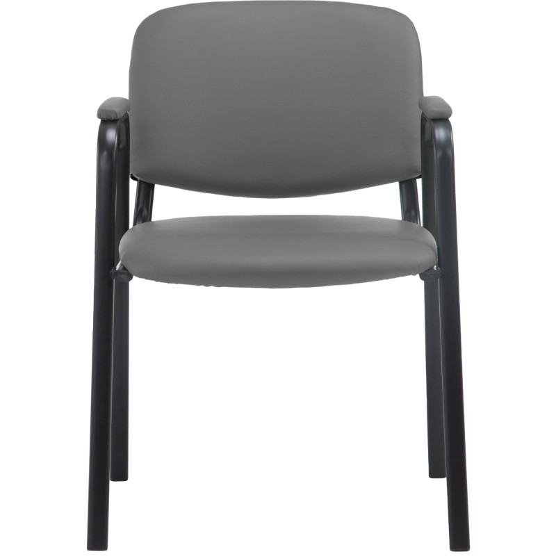 Chaise moderne avec accoudoirs en Polyuréthane Gris Métal Noir Mariala - 5