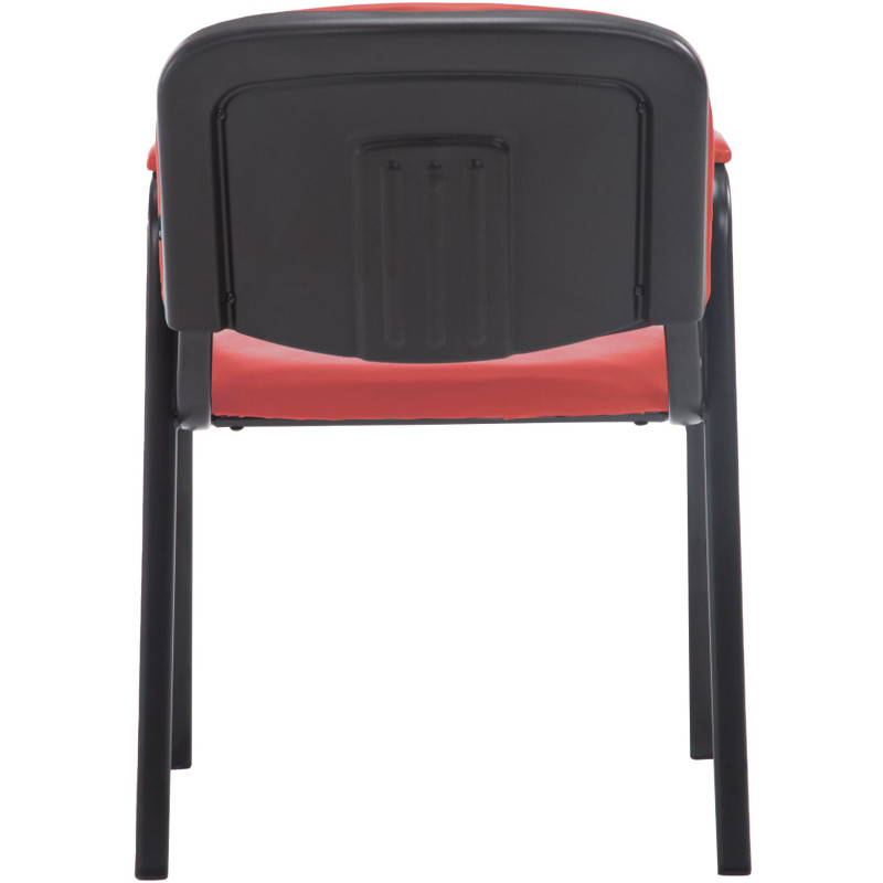 Chaise moderne avec accoudoirs en Polyuréthane Rouge Métal Noir Mariala - 3
