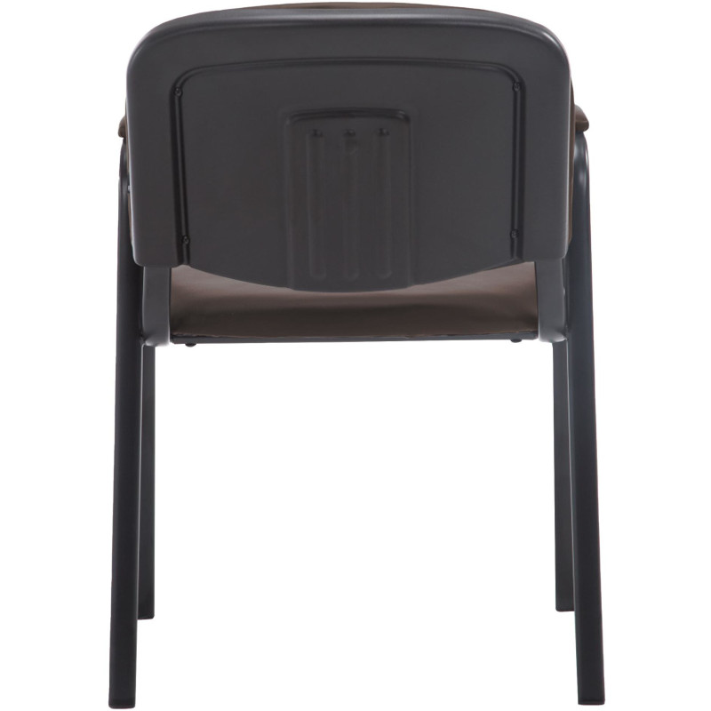 Chaise moderne avec accoudoirs en Polyuréthane Marron Métal Noir Mariala - 3