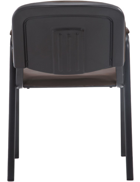 Chaise moderne avec accoudoirs en Polyuréthane Marron Métal Noir Mariala - 3