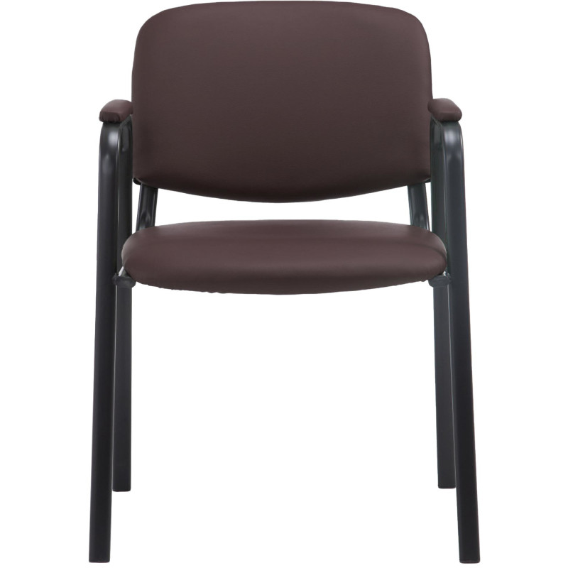 Chaise moderne avec accoudoirs en Polyuréthane Marron Métal Noir Mariala - 5