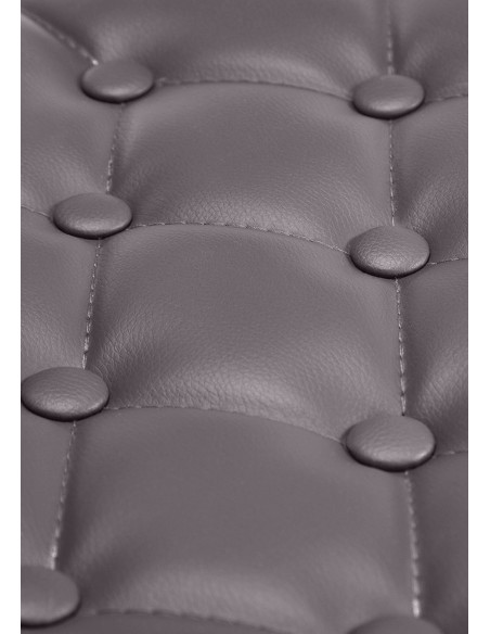 Tabouret de bar haut de gamme en Polyuréthane Marron Métal Argenté Nyvris