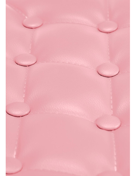 Tabouret de bar haut de gamme en Polyuréthane Rose Métal Argenté Nyvris  - 3