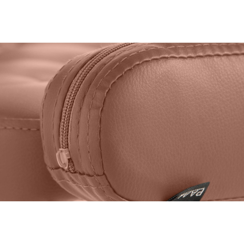 Tabouret de bar haut de gamme en Polyuréthane Marron cognac Métal Noir Nyvris - 2