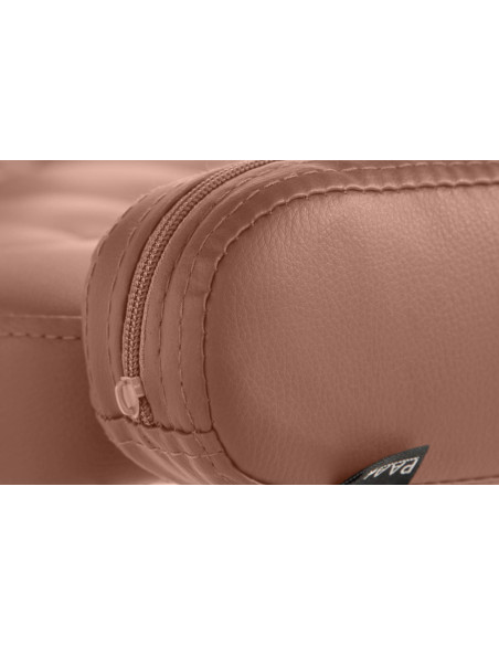 Tabouret de bar haut de gamme en Polyuréthane Marron cognac Métal Noir Nyvris - 2