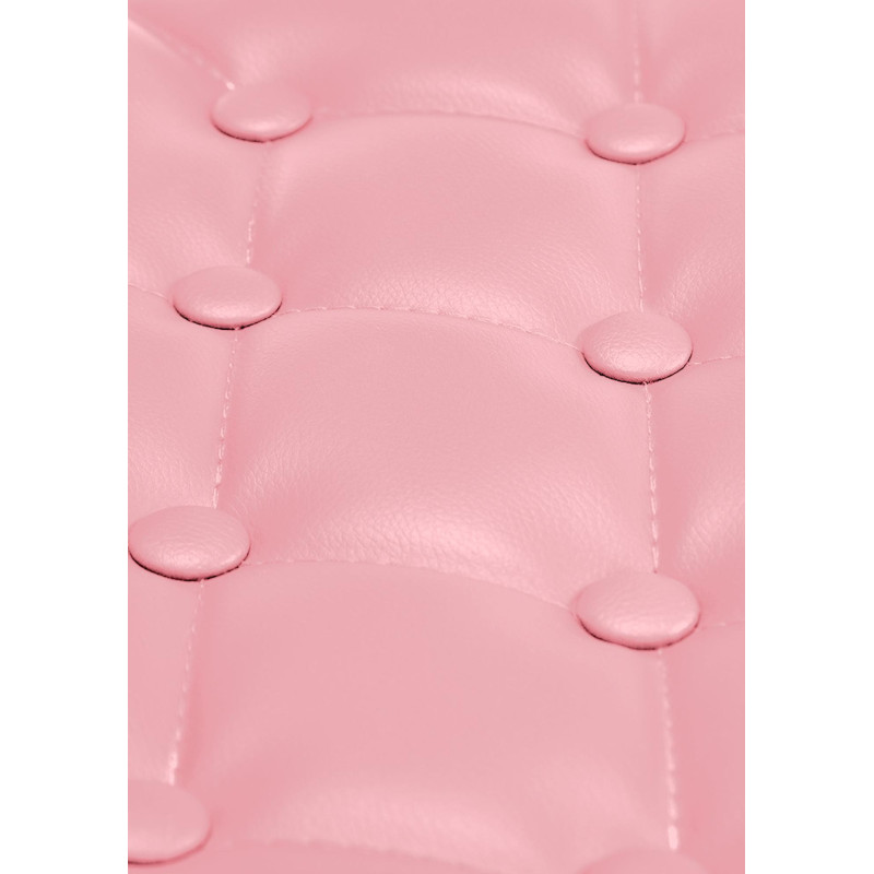 Tabouret de bar haut de gamme en Polyuréthane Rose Métal Noir Nyvris  - 3