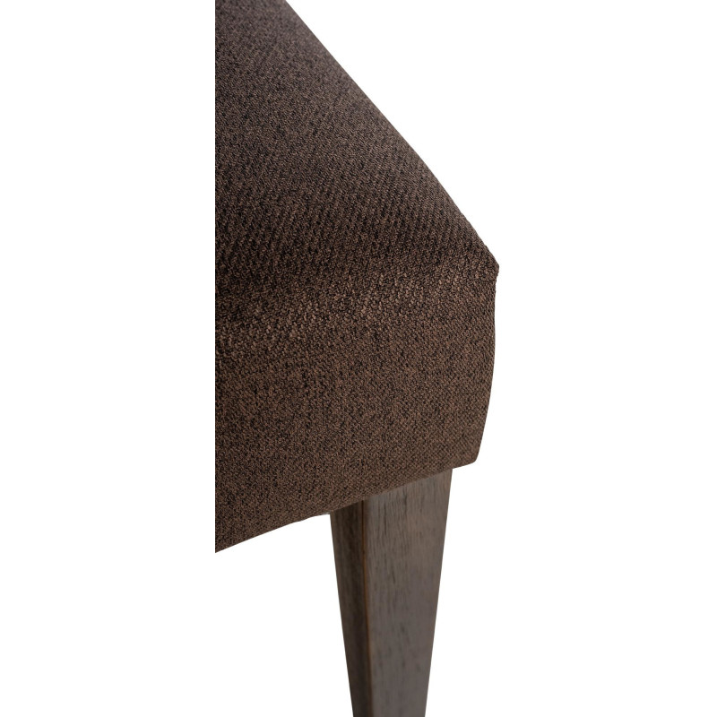 Chaise chesterfield Dossier capitonné en Tissu Marron Bois Marron Clorith - 3