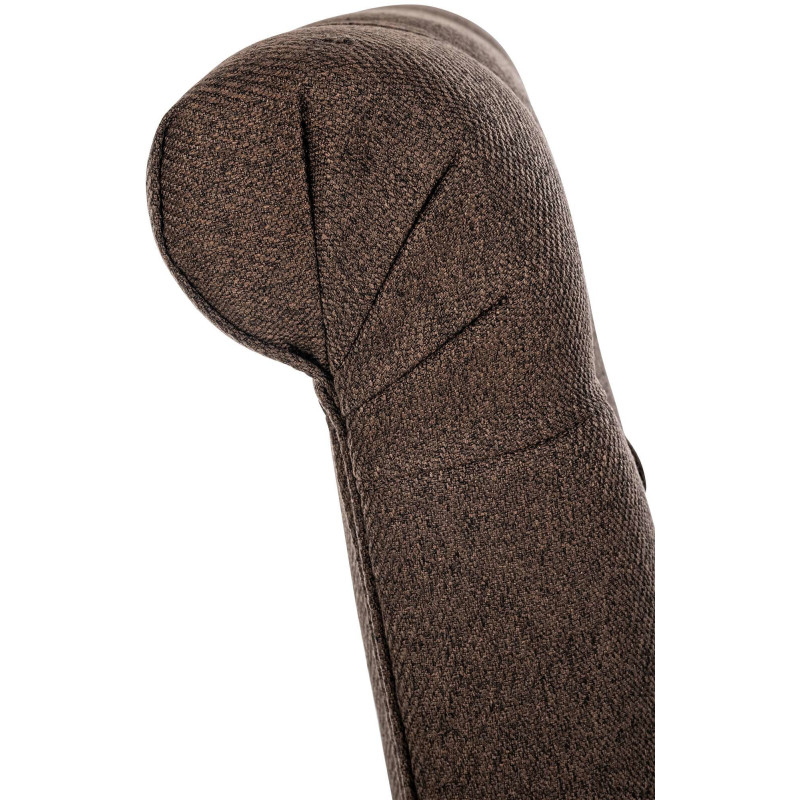 Chaise chesterfield Dossier capitonné en Tissu Marron Bois Marron Clorith - 4