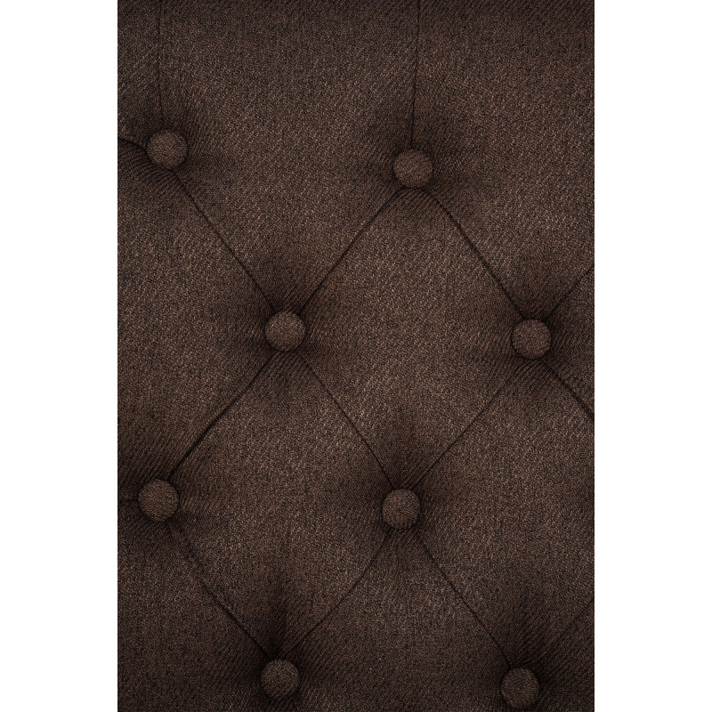 Chaise chesterfield Dossier capitonné en Tissu Marron Bois Marron Clorith - 5