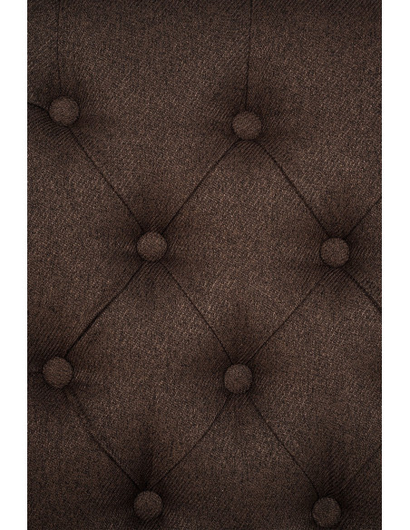 Chaise chesterfield Dossier capitonné en Tissu Marron Bois Marron Clorith - 5