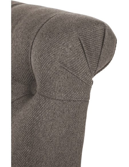 Chaise chesterfield Dossier capitonné en Tissu Taupe Bois Marron Clorith - 2