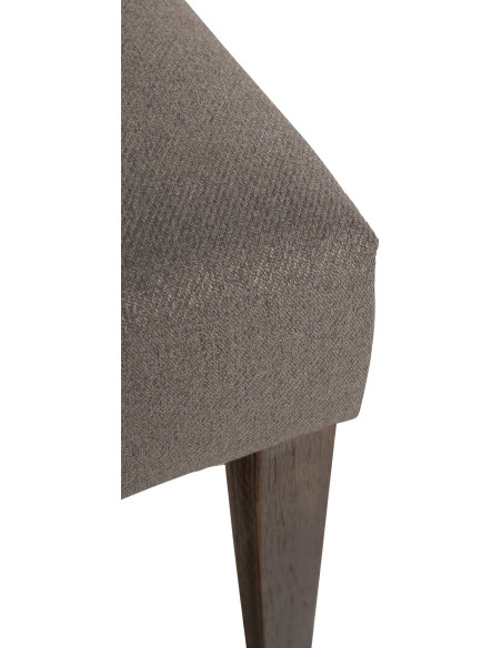 Chaise chesterfield Dossier capitonné en Tissu Taupe Bois Marron Clorith - 3