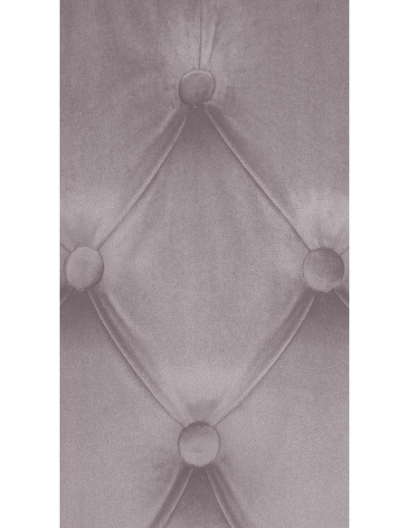 Chaise chesterfield Dossier capitonné en Velours Gris Bois Marron Clorith - 4