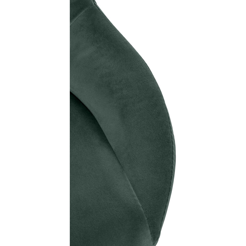 Tabouret de bar réglable pivotant en Velours Vert Métal Blanc Kelran - 3