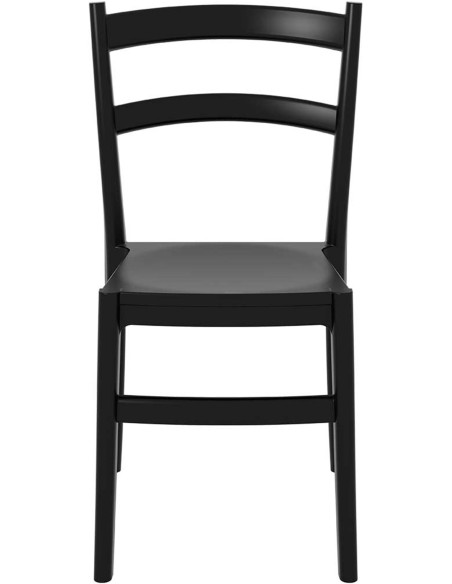 Chaise moderne en Polypropylène Noir Lyrenis - 5