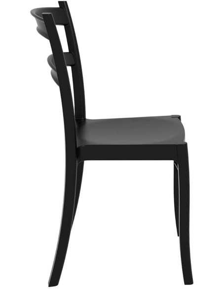 Chaise moderne en Polypropylène Noir Lyrenis - 6