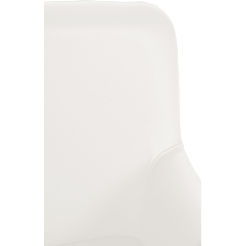 Fauteuil de table vintage en Polyuréthane Blanc Métal Argenté Selornis - 2