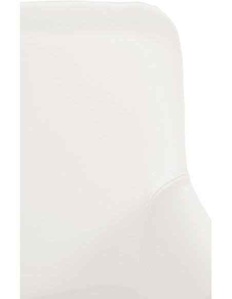 Fauteuil de table vintage en Polyuréthane Blanc Métal Argenté Selornis - 2