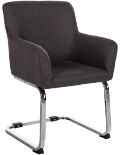 Fauteuil de table vintage en Tissu Noir Métal Argenté Selornis  - 1