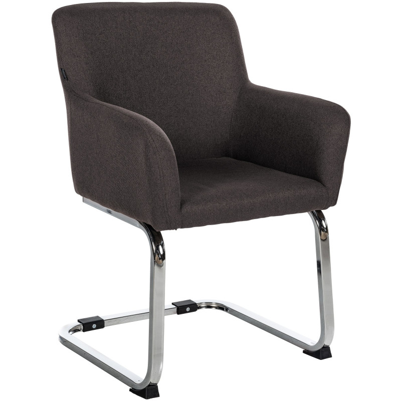 Fauteuil de table vintage en Tissu Noir Métal Argenté Selornis  - 1