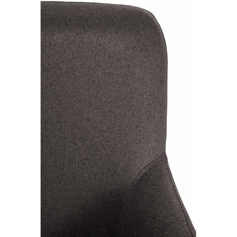Fauteuil de table vintage en Tissu Noir Métal Argenté Selornis  - 2