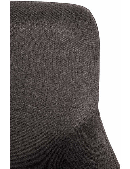 Fauteuil de table vintage en Tissu Noir Métal Argenté Selornis  - 2