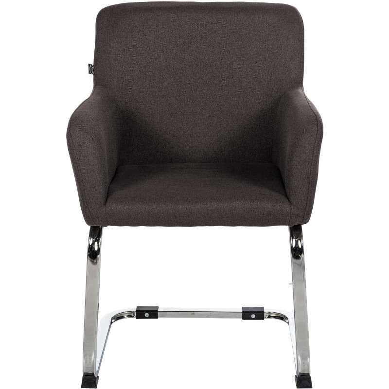 Fauteuil de table vintage en Tissu Noir Métal Argenté Selornis  - 6