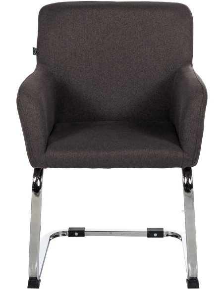 Fauteuil de table vintage en Tissu Noir Métal Argenté Selornis  - 6