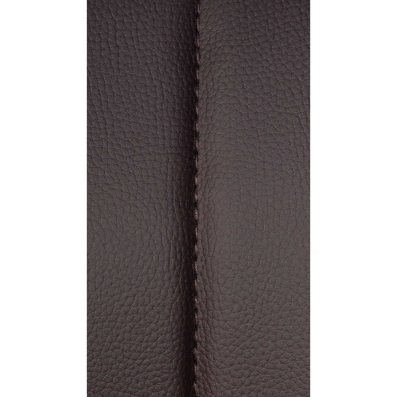 Tabouret de bar réglable pivotant en Polyuréthane Marron Métal Argenté Kelran - 8