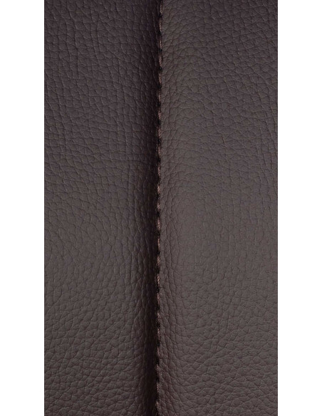 Tabouret de bar réglable pivotant en Polyuréthane Marron Métal Argenté Kelran - 8