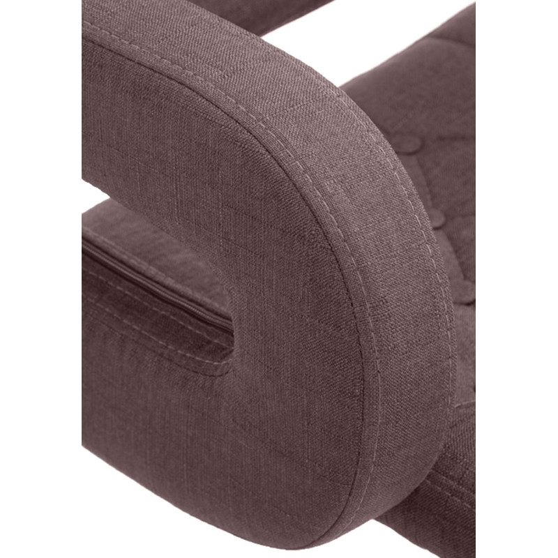 Tabouret de bar haut de gamme en Tissu Marron Métal Argenté Nyvris - 4