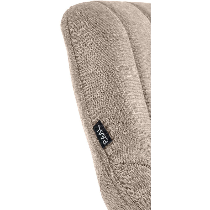 Tabouret de bar réglable pivotant en Tissu Taupe Métal Blanc Kelran - 7