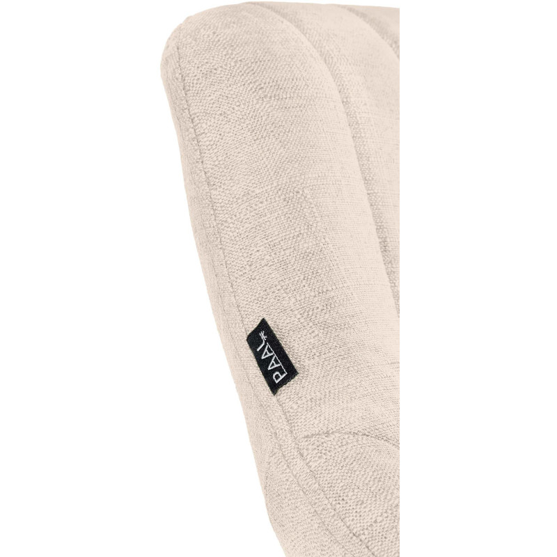 Tabouret de bar réglable pivotant en Tissu Blanc crème Métal Blanc Kelran - 6