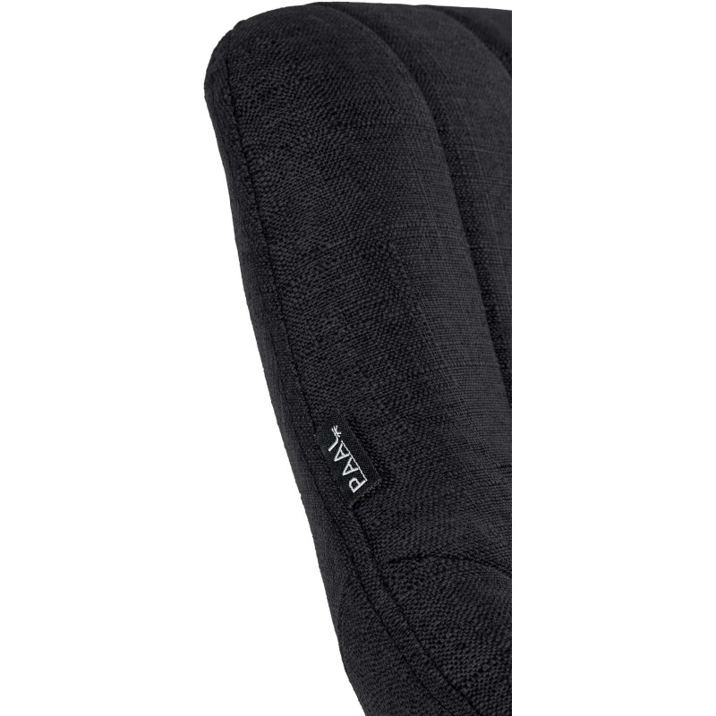 Tabouret de bar réglable pivotant en Tissu Noir Métal Argenté Kelran - 7