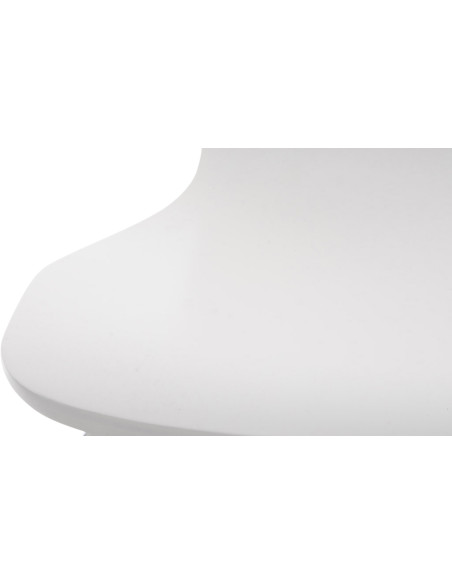 Chaise moderne scandinave en Bois Blanc Métal Argenté Glynnor - 4