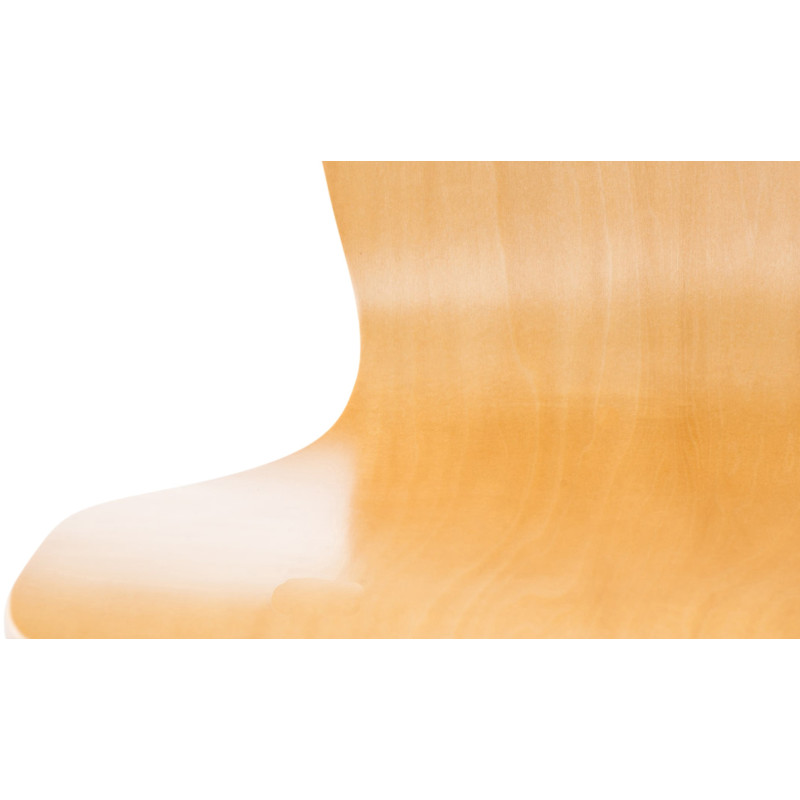 Chaise moderne scandinave en Bois Naturel Métal Argenté Glynnor - 4