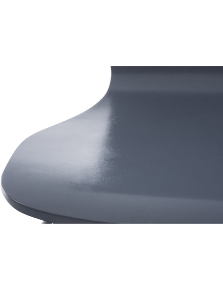 Chaise moderne scandinave en Bois Gris Métal Argenté Glynnor - 4